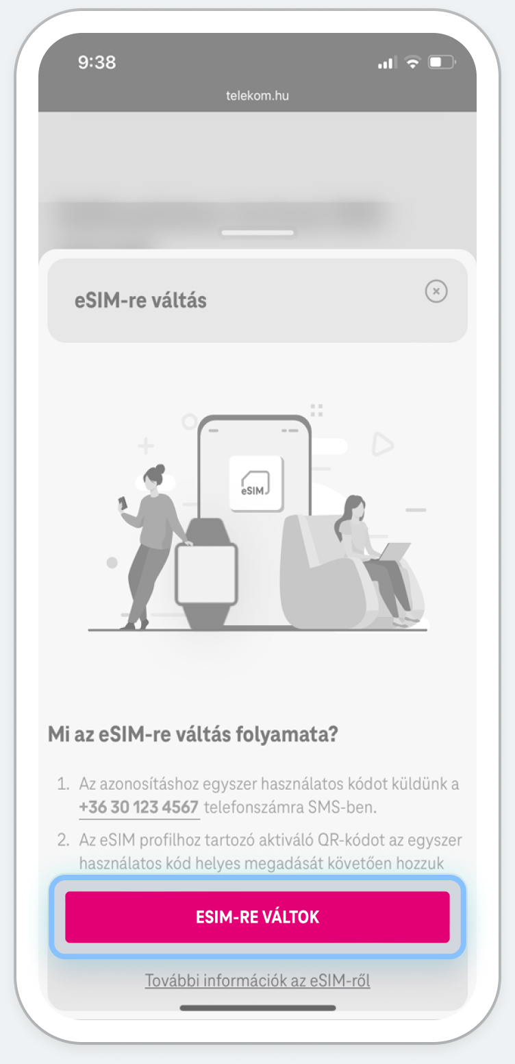 Indítsd el az eSIM       cserét!