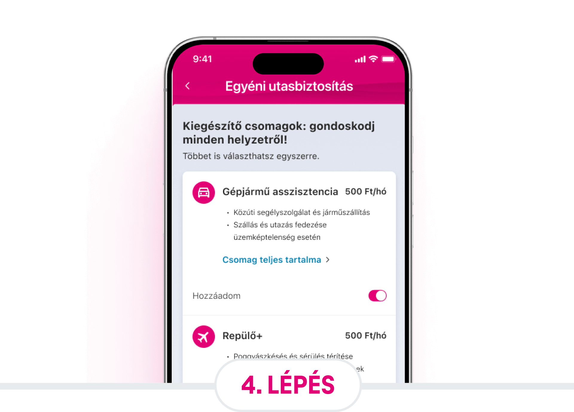 Regisztrációs űrlap, ahol a felhasználó megadhatja adatait a Telekom Egészség szolgáltatásra való regisztrációhoz.