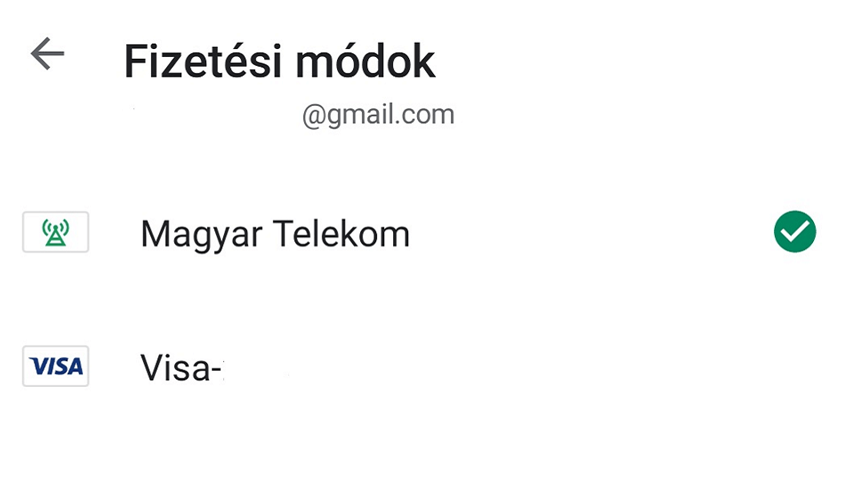 fizetési beállítások